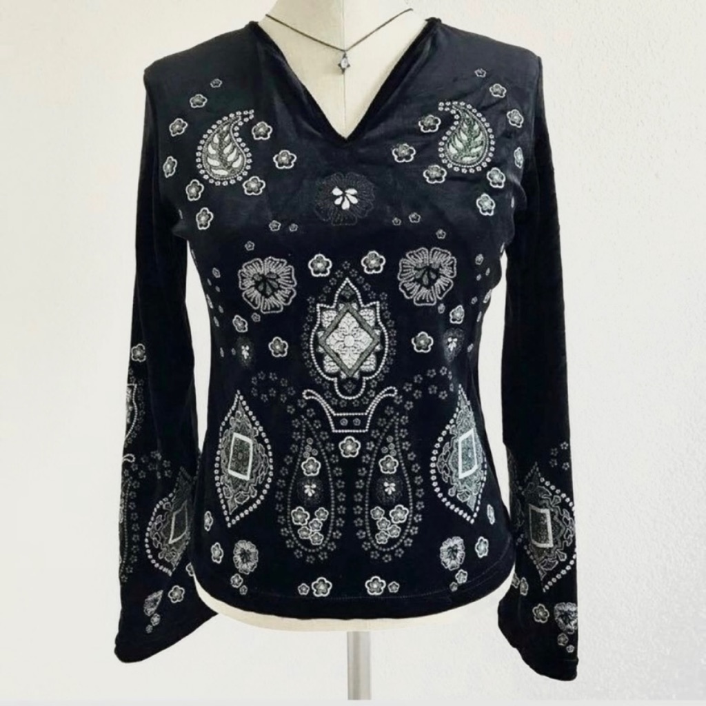 Vintage 1970s Velvet Top